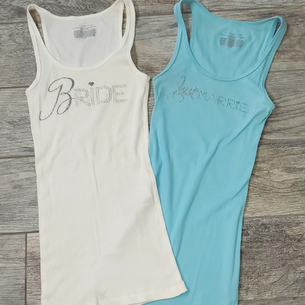 Victoria Secret Bride & Just Married tank tops